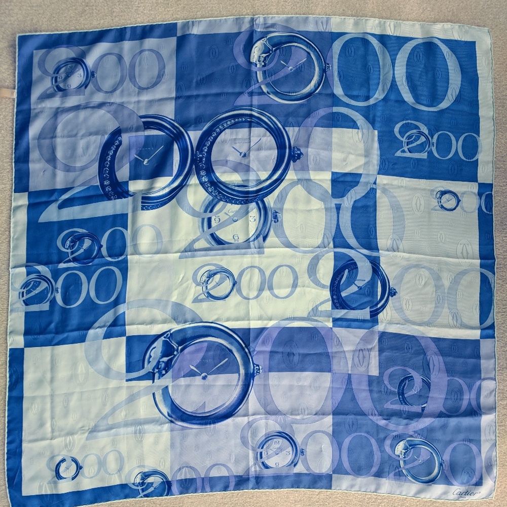 RARE! CARTIER silk scarf LIMITED EDITION
